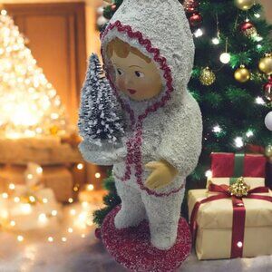 Margaret Haire Little Christmas Girl holding Tree/Excellent Condition
